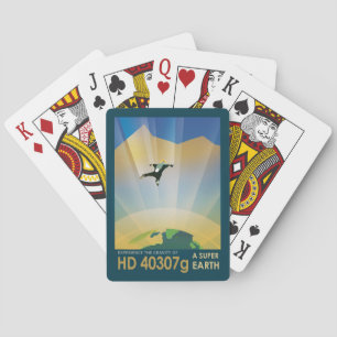 Baraja De Cartas Poster Del Espacio Retro-La Gravedad De Una SuperT