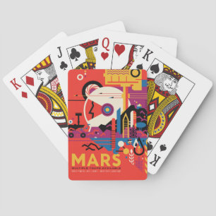 Baraja De Cartas Poster del Espacio Retro - Programa de Exploración