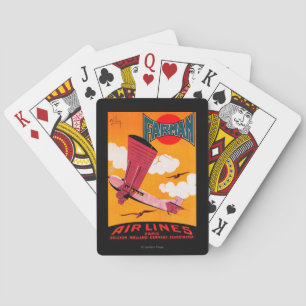 Baraja De Cartas Poster del monoplano de las líneas aéreas F-170 de