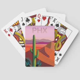 Baraja De Cartas Poster del viaje de Phoenix Arizona el