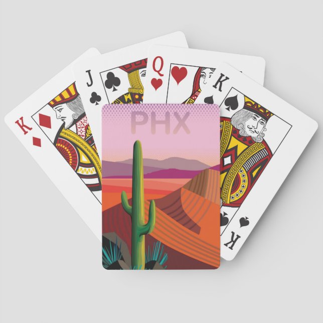Baraja De Cartas Poster del viaje de Phoenix Arizona el | (Reverso)