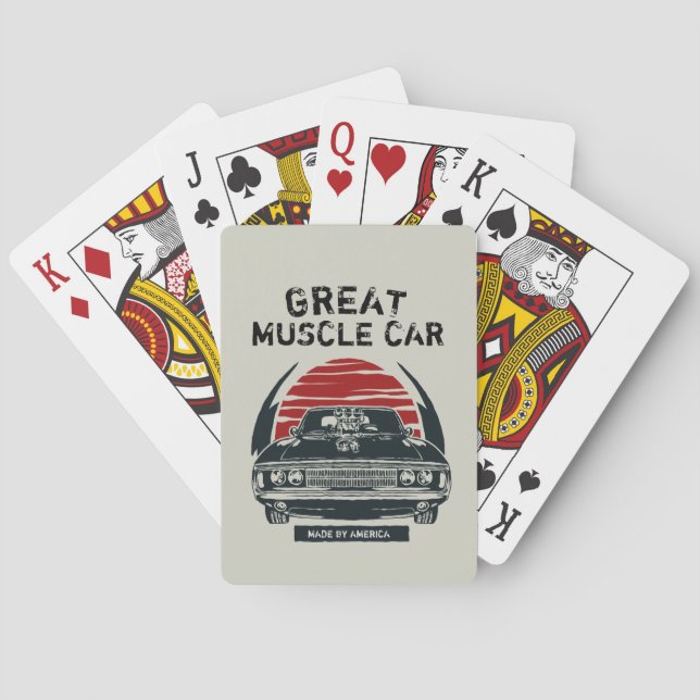 Baraja De Cartas Poster Musculum Car (Reverso)