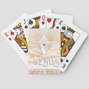 Baraja De Cartas Poster-Observatorio Del Espacio Retro En El Sistem