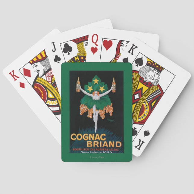 Baraja De Cartas Poster promocional de Briand del coñac (Reverso)