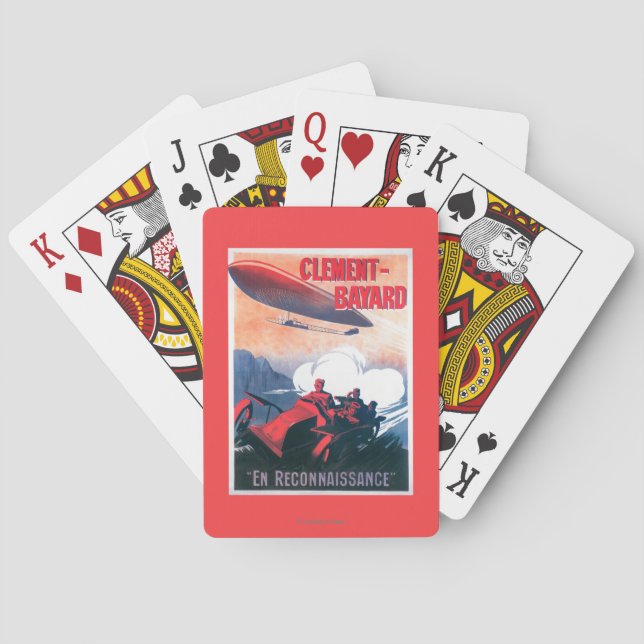 Baraja De Cartas Poster promocional del dirigible de Adjudant (Reverso)