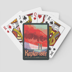 Baraja De Cartas Poster Retro Espacial De Kepler-186f.