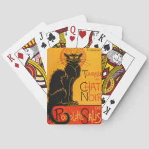 Baraja De Cartas Poster Steinlen Halloween de Black Cat Vintage