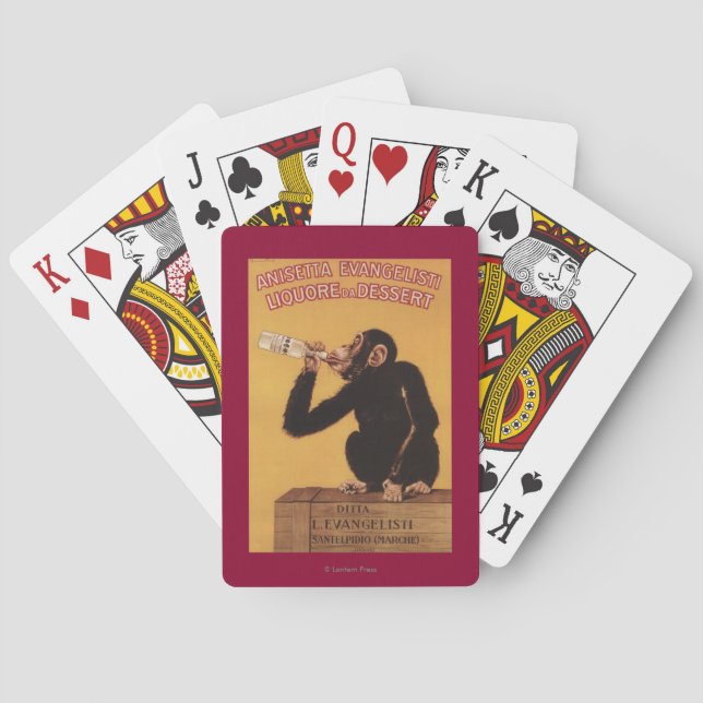 Baraja De Cartas Postre de Anisetta Evangelisti Liquore DA (Reverso)