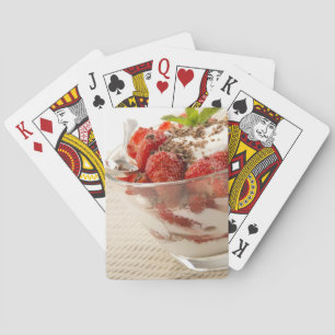 Baraja De Cartas Postre de fresa con yogur fresco