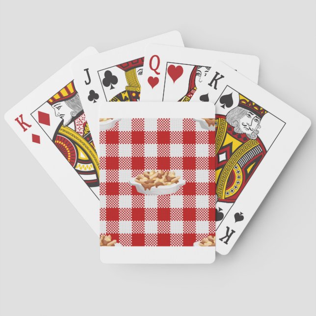 Baraja De Cartas poutina de plaid (Reverso)