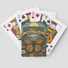 Baraja De Cartas Pradera de flores silvestres mariposa POPCUT