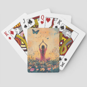 Baraja De Cartas Pradera del Atardecer Meditación con Mariposas (1)