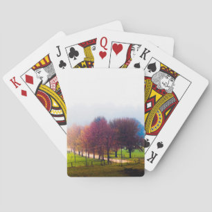 Baraja De Cartas Prado brumoso en otoño