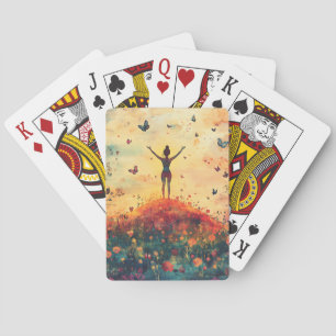 Baraja De Cartas Prado del Atardecer Meditación con Mariposas (4)