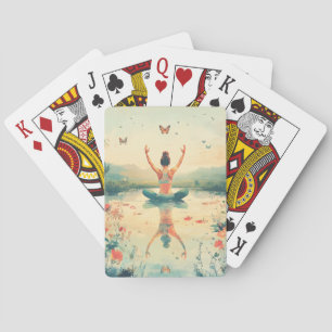 Baraja De Cartas Prado del Atardecer Meditación con Mariposas (8)