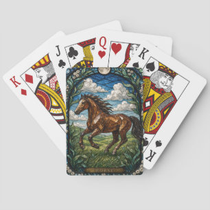 Baraja De Cartas Prado Rodante de Caballo Vidrio Pintado Illumina