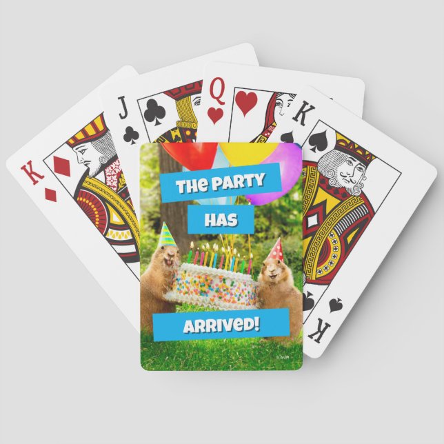 Baraja De Cartas Prairie Dog Birthday Party (Reverso)