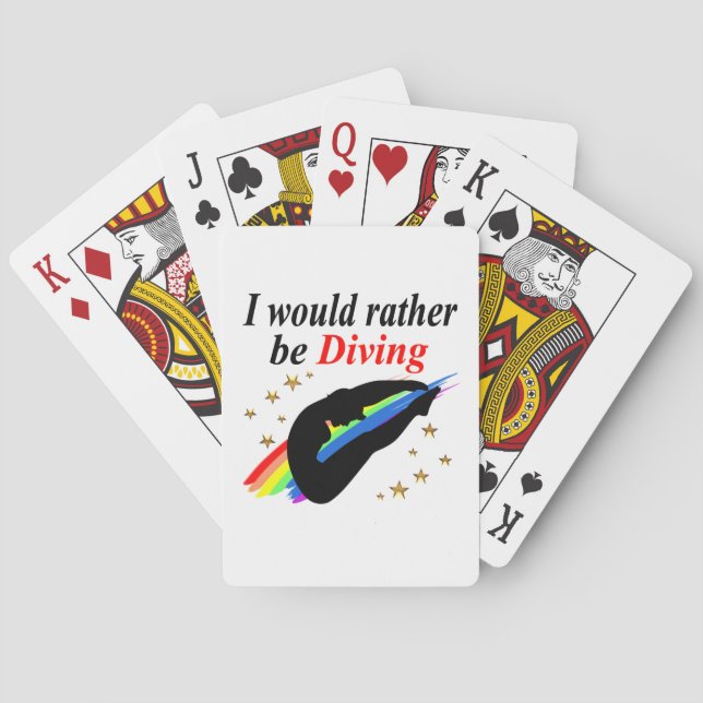 BARAJA DE CARTAS PREFERIRÍA ESTAR DISEÑANDO CHICA DIVER (Reverso)
