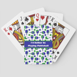 Baraja De Cartas Preferiría Jugar A La Pelota Azul Verde