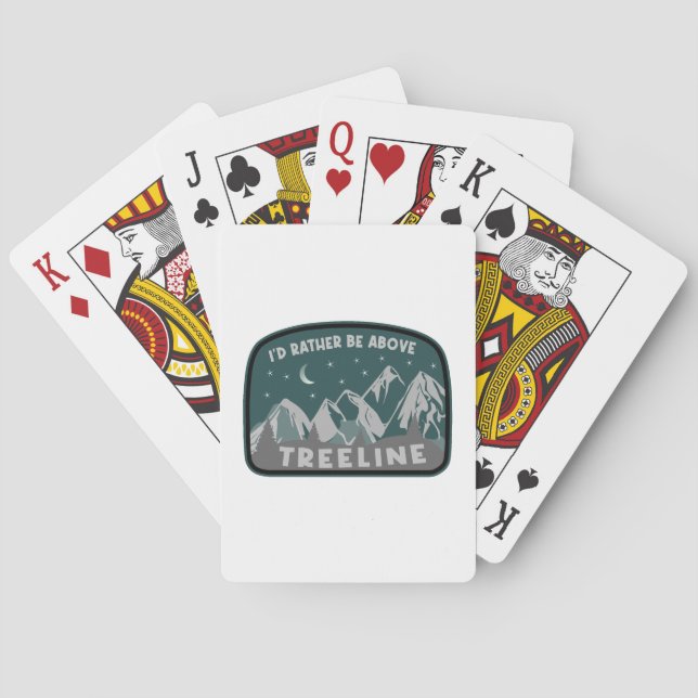 Baraja De Cartas Prefiero estar por encima de Treeline (Reverso)