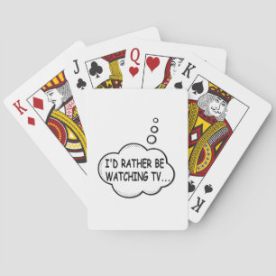 Baraja De Cartas Prefiero estar viendo TV