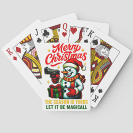 Baraja De Cartas Premium Poker Playing Cards Christmas Snowman