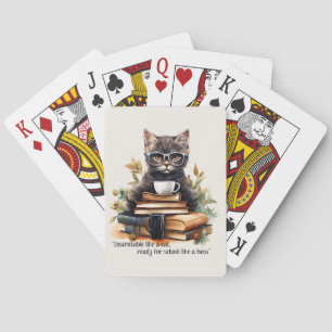 Baraja De Cartas Preparado Para La Escuela Como Un Jefe