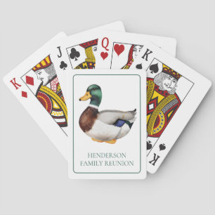 Baraja De Cartas Preppy Mallard Duck Personalizado