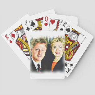 Baraja De Cartas Presidente Bill Clinton y Presidente Hillary Clint