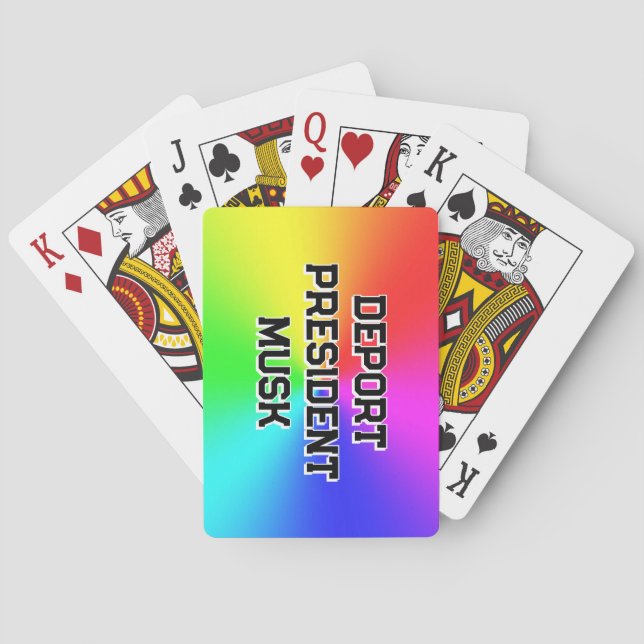 Baraja De Cartas Presidente de la deportación Musk (Reverso)