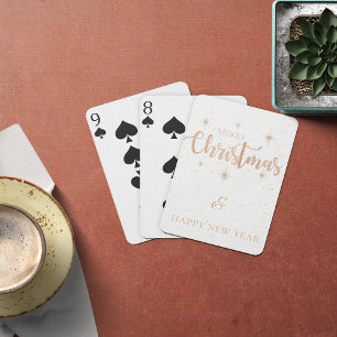 Baraja De Cartas Pretty Minimalista Feliz Navidad y Feliz Año Nuevo
