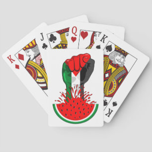 Baraja De Cartas Prima de resistencia palestina sobre la sandía