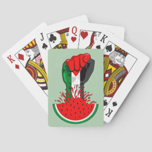 Baraja De Cartas Prima de resistencia palestina sobre la sandía