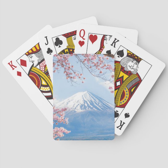 Baraja De Cartas Primavera del lago el | mountain el | Kawaguchiko (Reverso)