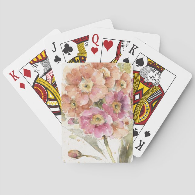 Baraja De Cartas Primavera rosada y anaranjada (Reverso)