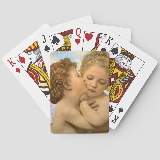 Baraja De Cartas Primer beso (detalle de ángel) de Bouguereau (Reverso)