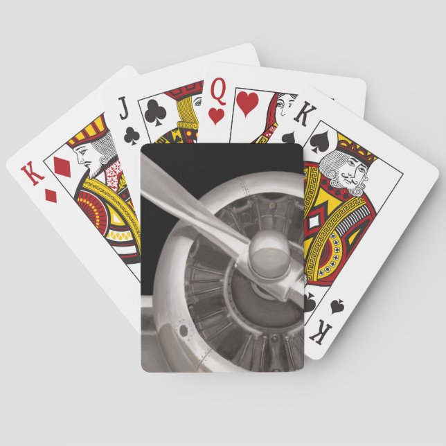 Baraja De Cartas Primer del propulsor de aeroplano (Reverso)