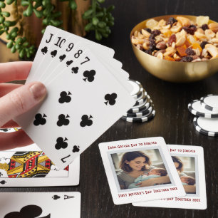 Baraja De Cartas Primer Día de la Madre Personalizado Después de la