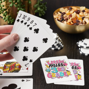 Baraja De Cartas Primer día de tercera pequeña señorita de 3er grad