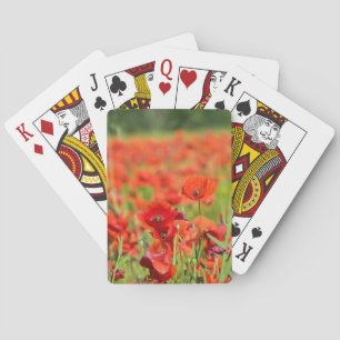 Baraja De Cartas Primer plano de un campo de amapolas, Francia