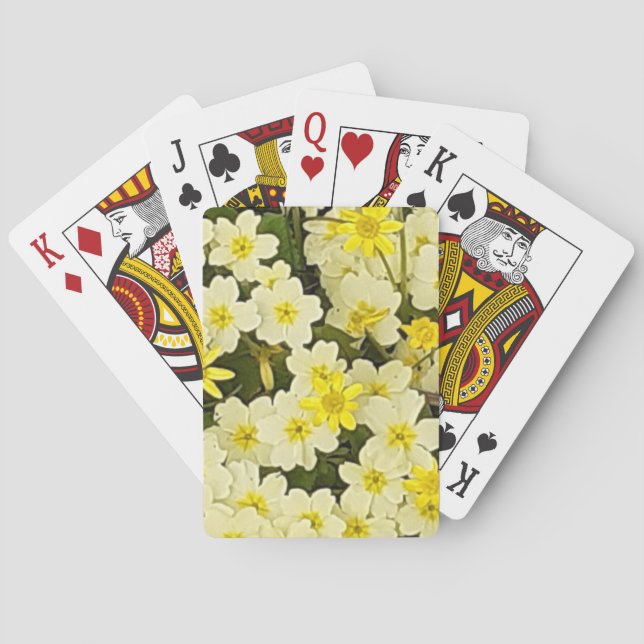 Baraja De Cartas Primrosis de primavera (Reverso)