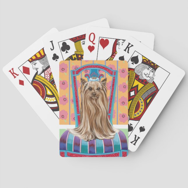 Baraja De Cartas Princesa Corona Yorkie (Reverso)