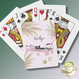 Baraja De Cartas Princesa de Pilates Rosa Reformer & Matcha