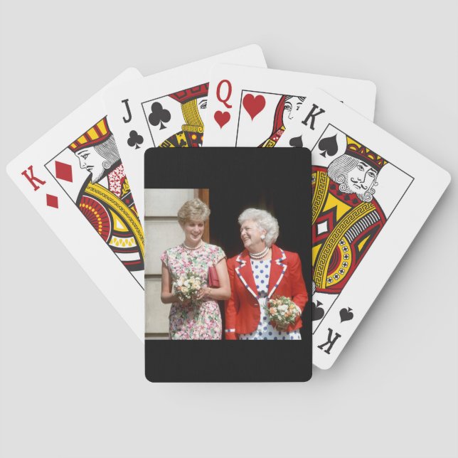 Baraja De Cartas Princesa Diana-Barbara Bush (Reverso)