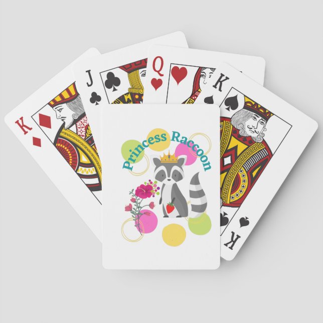 Baraja De Cartas Princesa Raccoon por Bella (Reverso)