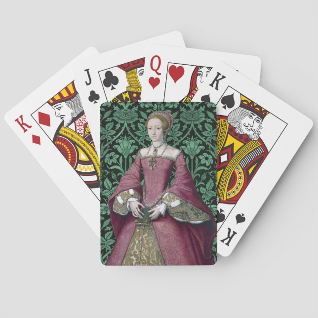 Baraja De Cartas Princesa Retrato Elizabeth Tudor, Reina (Reverso)
