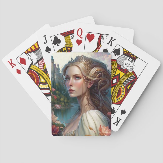 Baraja De Cartas Princess Castle Fantasy Art (Reverso)