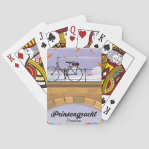 Baraja De Cartas Prinsengracht, cartel de viaje al canal de Ámsterd