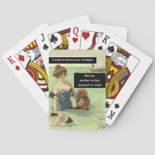 Baraja De Cartas Problemas con la suegra divertido baño