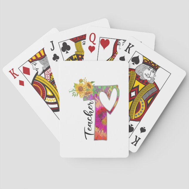 Baraja De Cartas Profesora de Flores de Arte (Reverso)